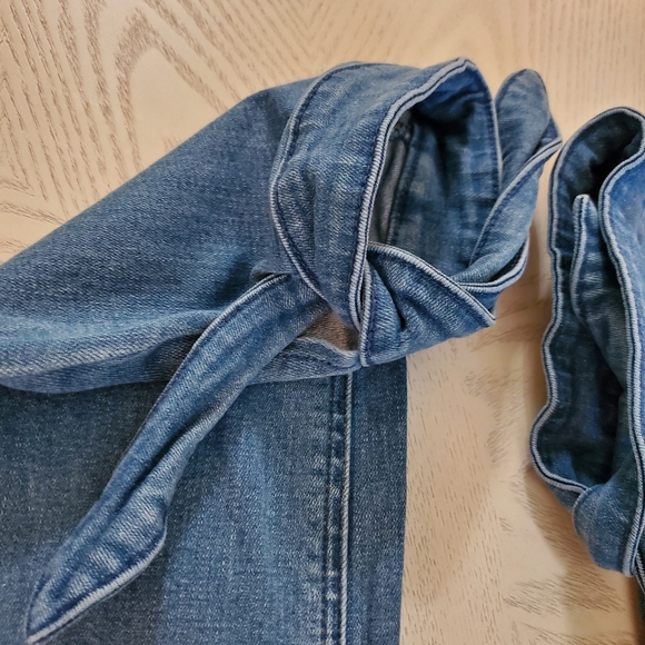 Jen7 Tapered Ankle Tie Jeans Size 10 - Picture 9 of 9